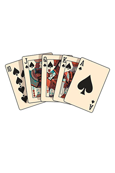 MegaSticker ملصق Poker Royal Flush مقاس 13x9 سم - للمحرك والخوذة والكمبيوتر ا...