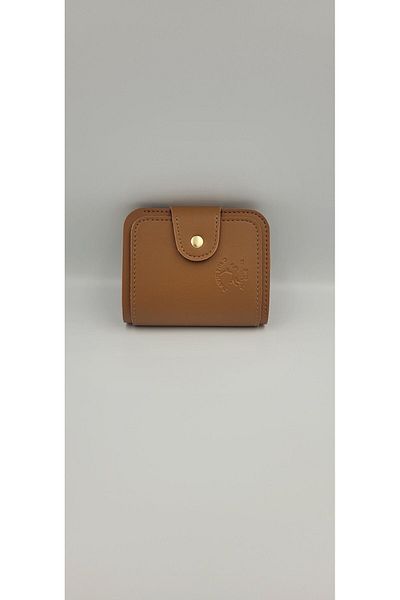 DAVID POLO Women's David Polo Brown Multi-Compartment Mini Size Quality Soft Wallet