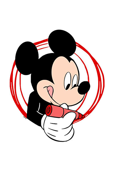 MegaSticker Miki Fare Çizim Sticker Motor, Kask, Laptop, Araba Sticker 13x12 Cm