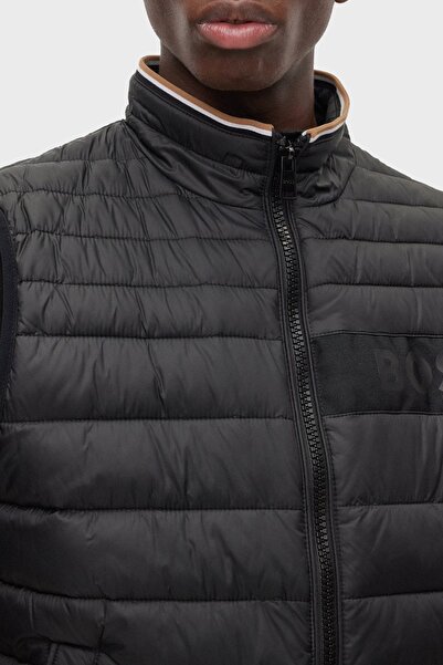 BOSS Su Geçirmez Regular Fit Dik Yaka Şişme Yelek Erkek Yelek 50464300 001