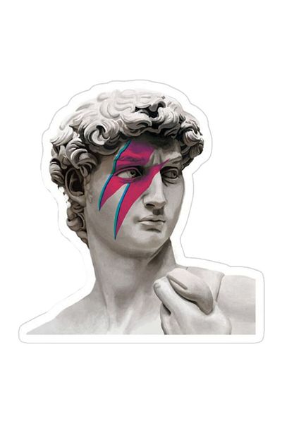 MegaSticker Autocolant Statuia lui David Motor, Cască, Laptop, Autocolant Auto 13x10 cm