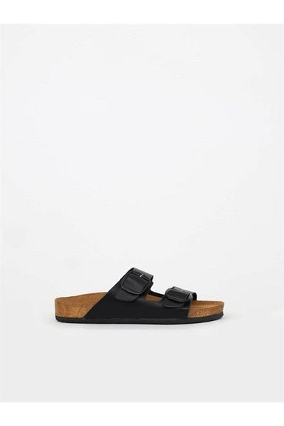 Demashoes Ανδρικές παντόφλες με αγκράφα μαύρες