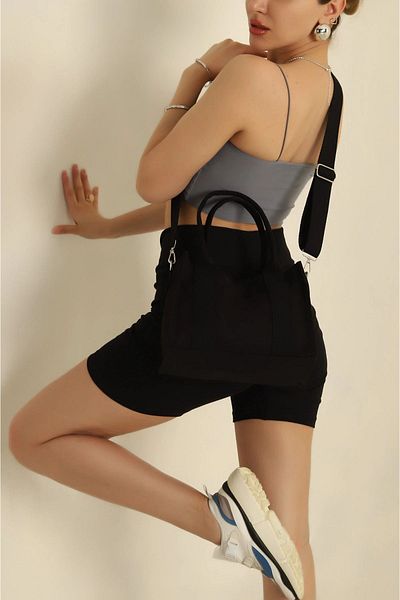 citycenterfashion Geantă de pânză pentru femei - Închidere cu comutare coloană magnetică, cty-lbn-3368