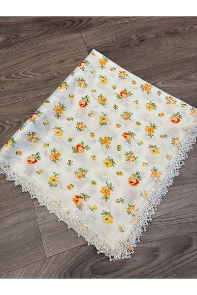 Dantelux Stain Resistant Gray White Colored Patterned Tableware Cloth, Picnic Cloth, Table Cloth