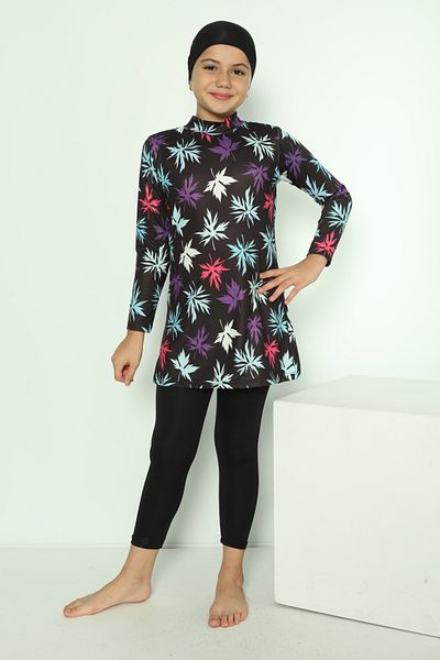 bigiyin Girl - Full Covered Long Sleeve Tights Swimsuit