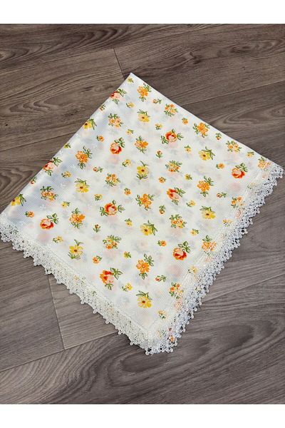Dantelux Stain Resistant Gray White Colored Patterned Tableware Cloth, Picnic Cloth, Table Cloth