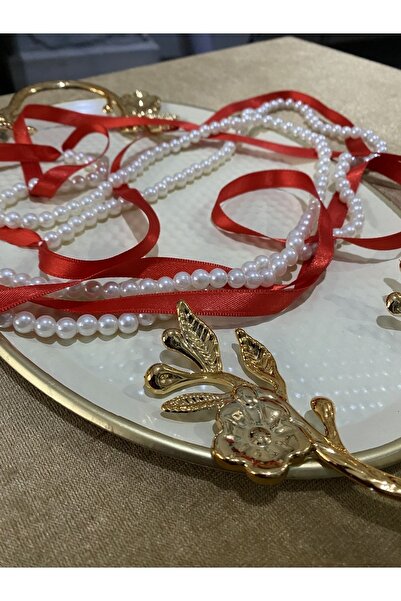 SÜS EVİ Söz&Nişan İncili Kurdele Kırmızı Söz nişan Kurdalesi