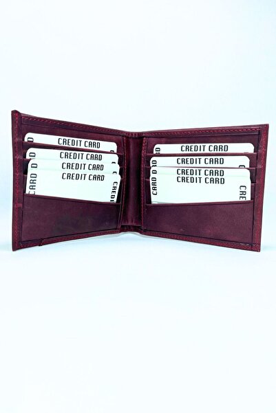 Parscraft 100% Genuine Leather Wallet Crazy Red