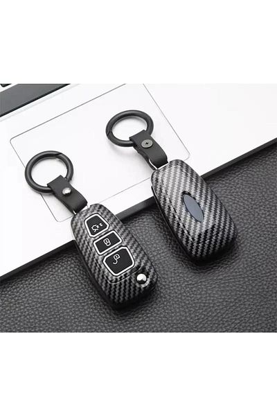 bigkey Ford Focus 3 3.5 Switchblade Carbon Material Black Key Case