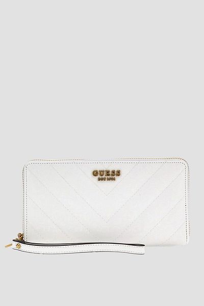 Guess Portofel alb pentru femei cu fermoar SWGA91 99630-WHI