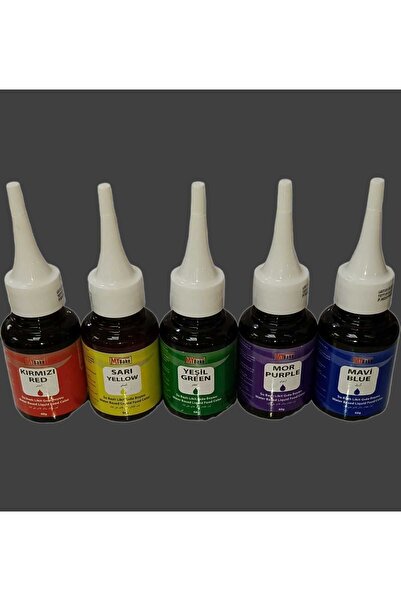 MY BAKE MALDİ PASTACILIK MY BAKE 5 Lİ SIVI GIDA BOYASI 60 GR kırmızı sarı yeşil mor mavi
