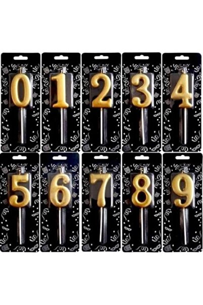 SÜS EVİ 1 Yaş Doğum Günü Mumu Simli Gold doğum günü