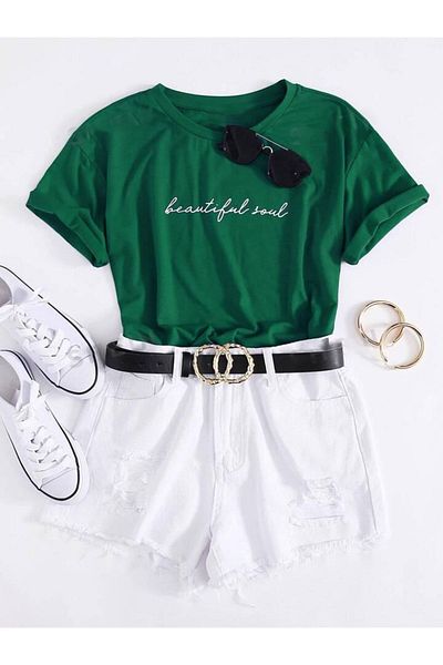 FAVORİST Beautiful Soul Printed Oversize Wide Fit βαμβακερό μπλουζάκι Unisex
