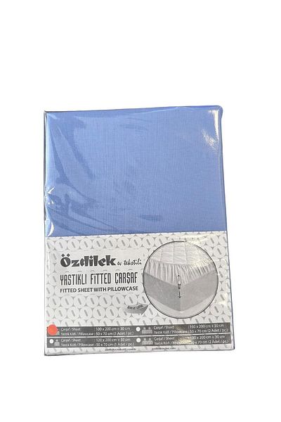 Özdilek Sky Blue Fitted Sheet - With Pillows and Elastics