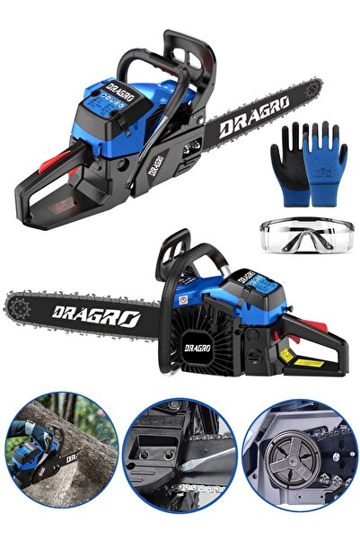 Dragro 63 cc Çelik Şanzuman Benzinli Testere Ağaç Odun Dal Kesme Makinesi 50 ...