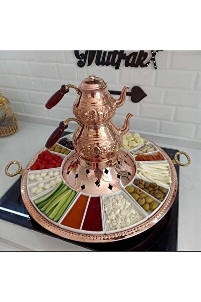 Genel Markalar Bakır Çaydanlıklı Kahvaltı Takımı