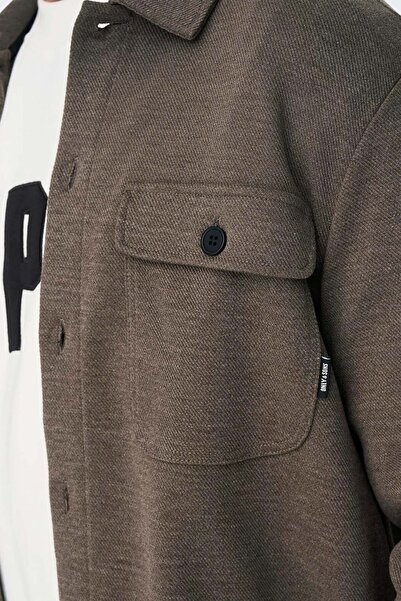 Only & Sons Мъжка риза с дълъг ръкав и двоен джоб Onsnewkodyl, 22021279, кафява