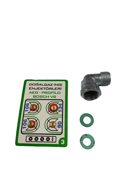 Universal Doğalgaz Ocak Memesi? Enjektör 4 Lü Set Di?rsek Ve Conta ( Üniversal )