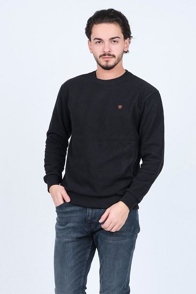 Metropolitan Hanorac pentru bărbați cu gât crew 6240101 negru