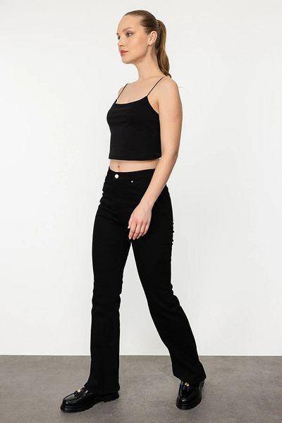 Ekol Women's Black Jeans with Five Pockets - 3126