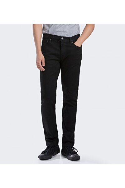 Levi's 511 بنطال جينز أسود بقصة ضيقة متوسط ​​الارتفاع للرجال