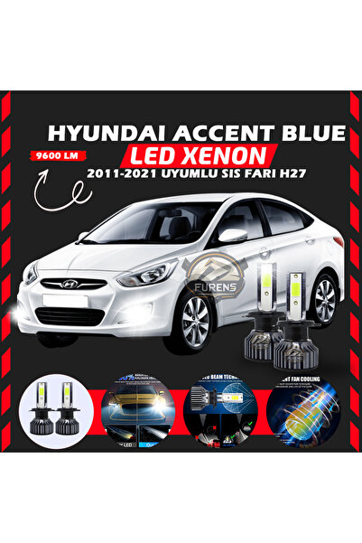 SHOOPLAA Hyundai Accent Blue 2011-2021 Sis Farı Uyumlu Şimşek Etkili Led Xeno...