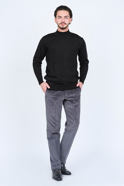 Metropolitan Pulover bărbați tricot jumătate pescar 6241000 negru