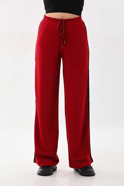 Sistas Women's Waist-Tied Comfortable Form Trousers 22927 Claret Red