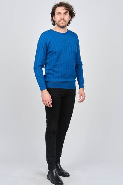 Desen Triko Мъжки вълнен пуловер с кръгло деколте 0249625 Saks