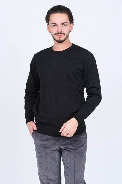 Metropolitan Pulover pentru bărbați cu gât tricot 6242000 negru
