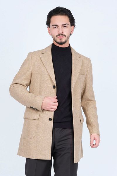 Allegro Men's Pocket Detailed Coat 0365701 Camel
