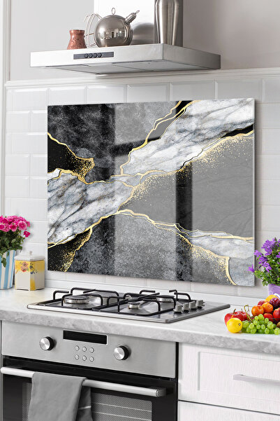 Onbiya Премиум протектор за стъкло зад печката от мрамор