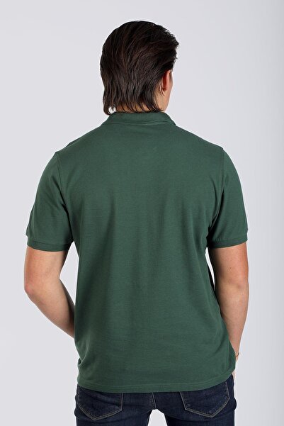 Lee Cooper Ανδρικό μπλουζάκι Twıns 1 Pike Polo Collar 242025 Σκούρο πράσινο