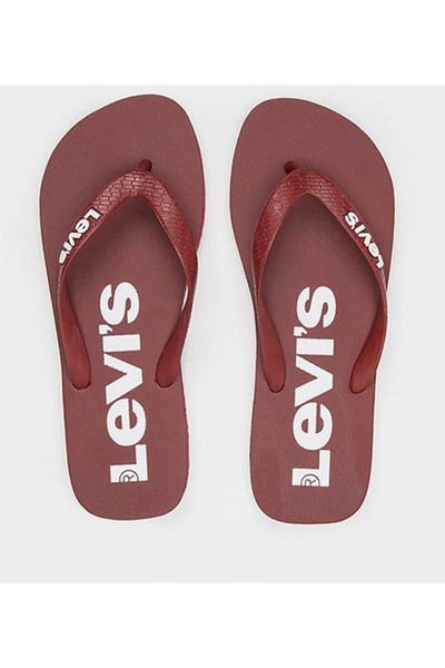 Levi's Men's Logo Red Slippers