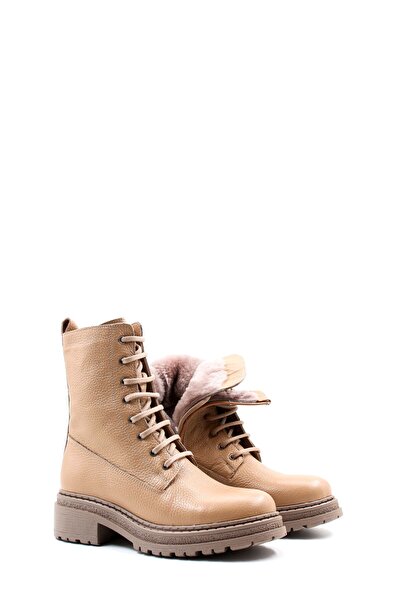 Ayakkabıhane Дамски ботуши от естествена кожа на норка - с кожена подплата и ...