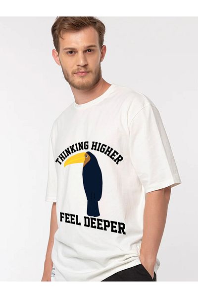 LUNAVISTA Oversize Printed Parrot T-Shirt