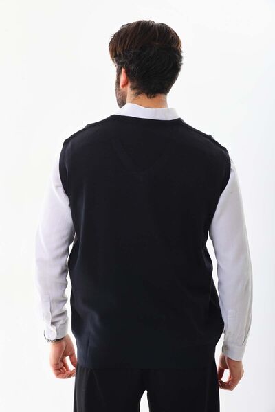 Pelikan Men's V-Neck Sweater 9617 Navy Blue