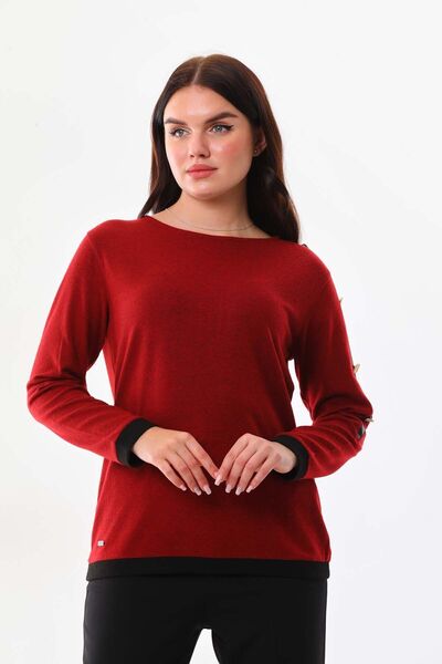 Sistas Ženska bluza sa jednim rukavom i detaljnim dugmićima, dugi rukav, 2352...