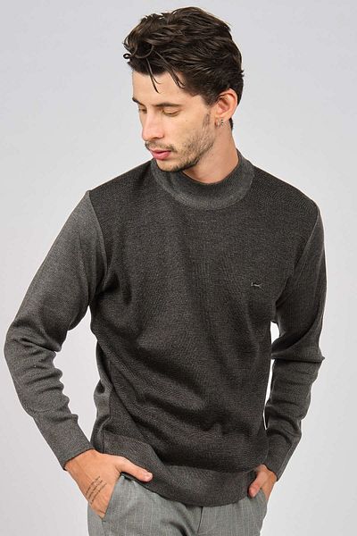HAKİ TRİKO Men's Half Fisherman Sweater 6080044 Gray