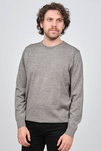 Desen Triko Men's Crew Neck Wool Sweater 0249603 A.grey