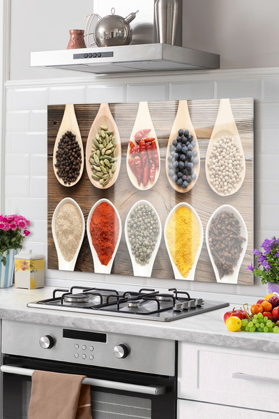 Onbiya Premium Kitchen Glass - Stove Back Protector |   Seasoning