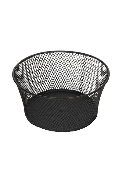 VENON Spring 20 cm Black Fruit Basket Makeup Basket Organizer Box Metal Basket Home Multi-Purpose Basket