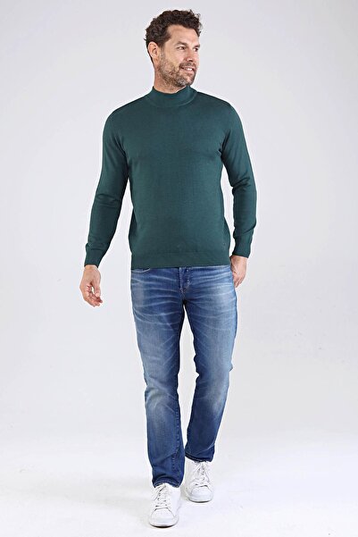 Çizgi Triko Men's Crew Neck Cotton Knitwear Sweater 4454b Nefti