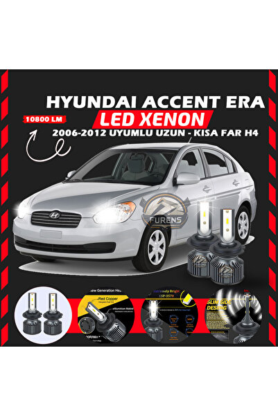 SHOOPLAA Hyundai Accent Era 2006-2012 Uzun-Kısa Far Uyumlu Şimşek Etkili Led ...