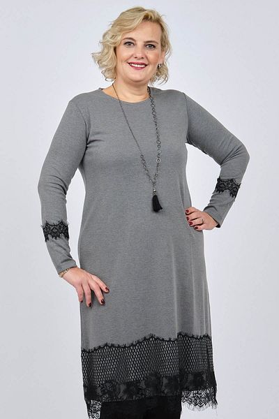 Ced Women's Gray Lace Detailed Accessory Dress 47220585