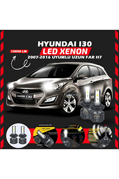 SHOOPLAA Hyundai İ30 2007-2016 Uzun Far Uyumlu Şimşek Etkili Led Xenon Premiu...