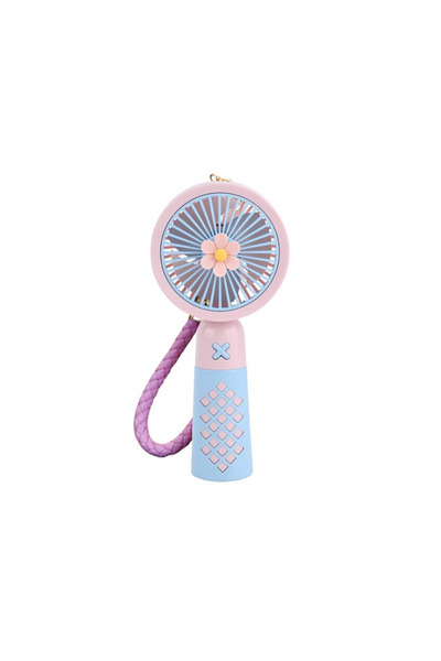 VOOKA Mini Vantilatör Şarjlı Mini Fan 500 mAh Yüksek Fan Gücü Tutmalı Deri Anahtarlıklı Fan Mini Vantilatö