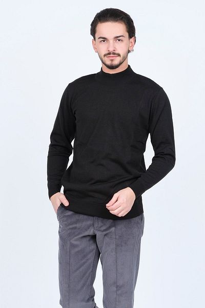 Metropolitan Pulover bărbați tricot jumătate pescar 6241000 negru