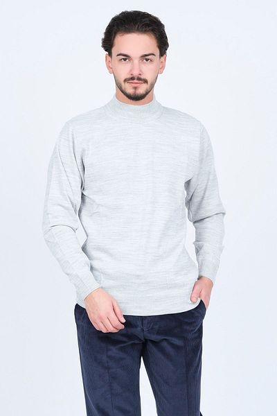 Metropolitan Men's Half Fisherman Knitwear Sweater 6241000 Gray