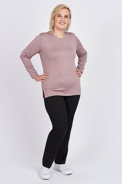 Büşra Triko Women's Powder Round Collar Knitwear Sweater 3997250